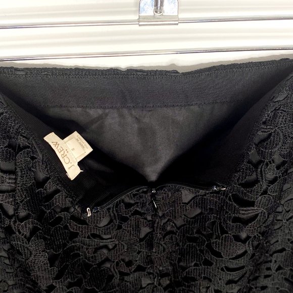 J. Crew Black Lace Fitted Knee Length Skirt - Picture 8 of 10